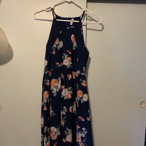 Halter floral print dress